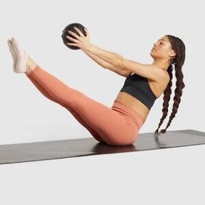 Flexxfit Orange Sherbet High Waisted Compressive 7/8 Leggings Women’s Size Small